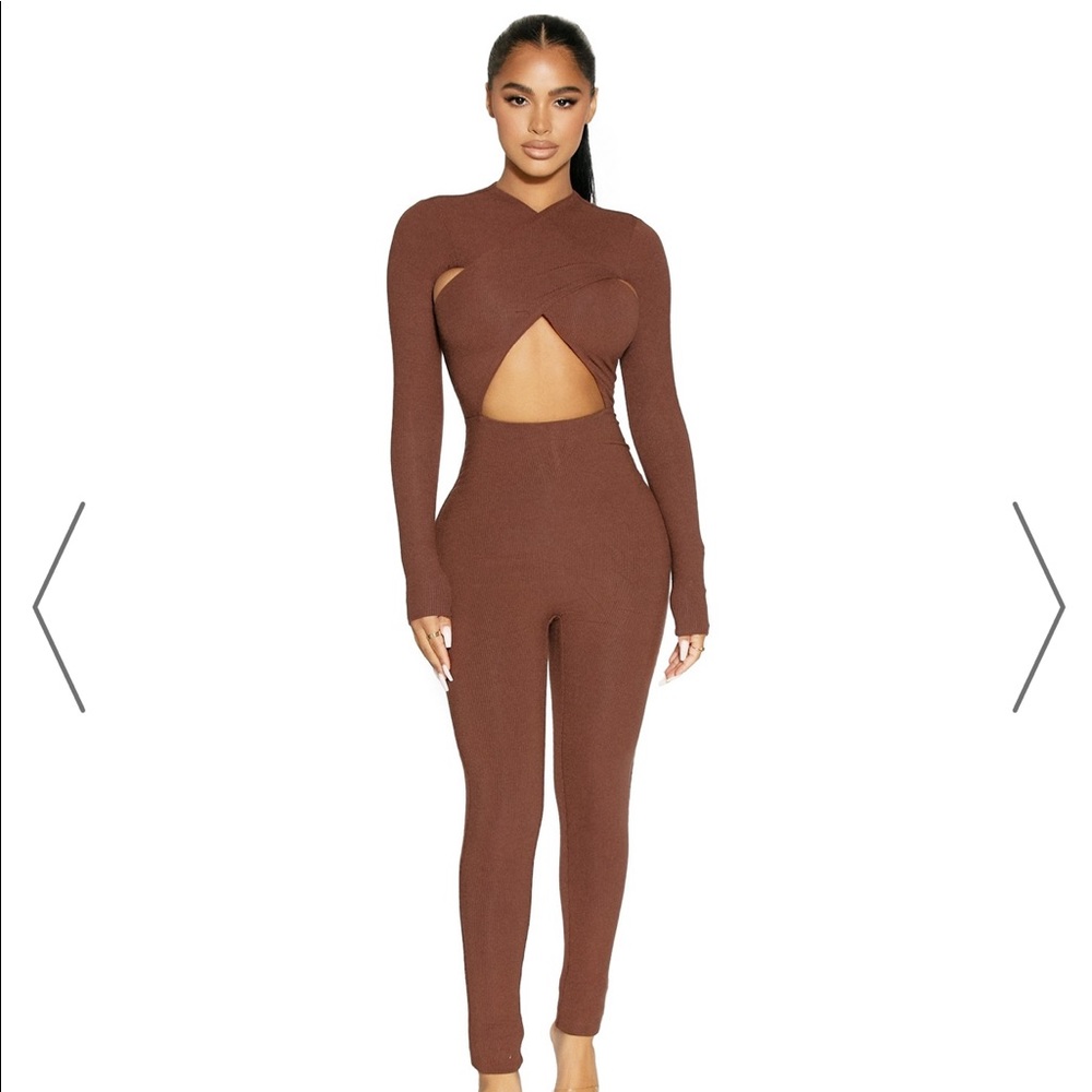 Naked wardrobe jumpsuit cross boss